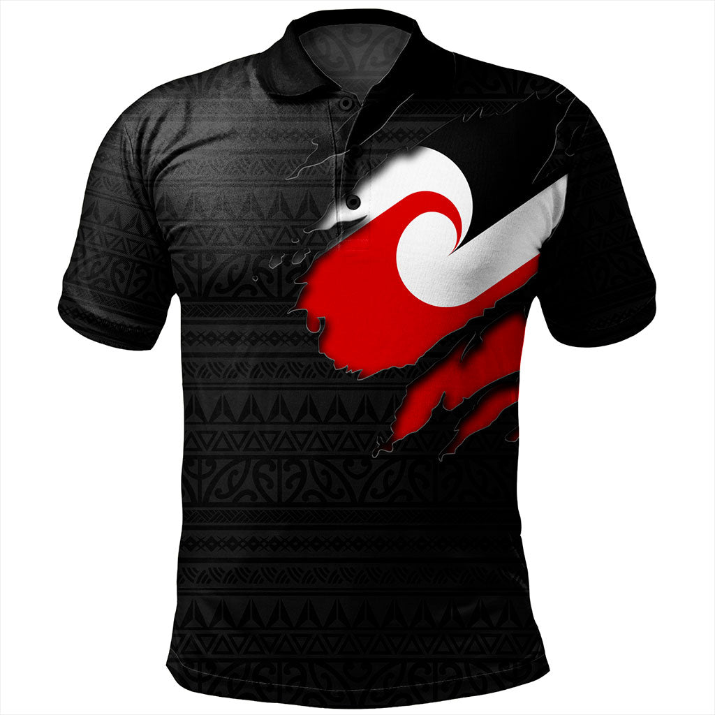 New Zealand Polo Shirt Tino Rangatiratanga Maori Crack Style