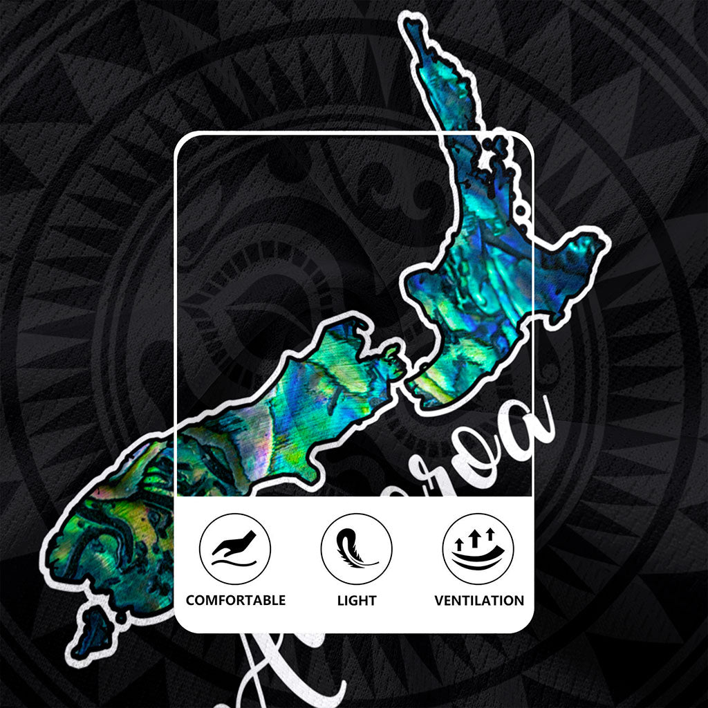 New Zealand Rugby Jersey Aotearoa Maori Tribal Map With Papua Shell