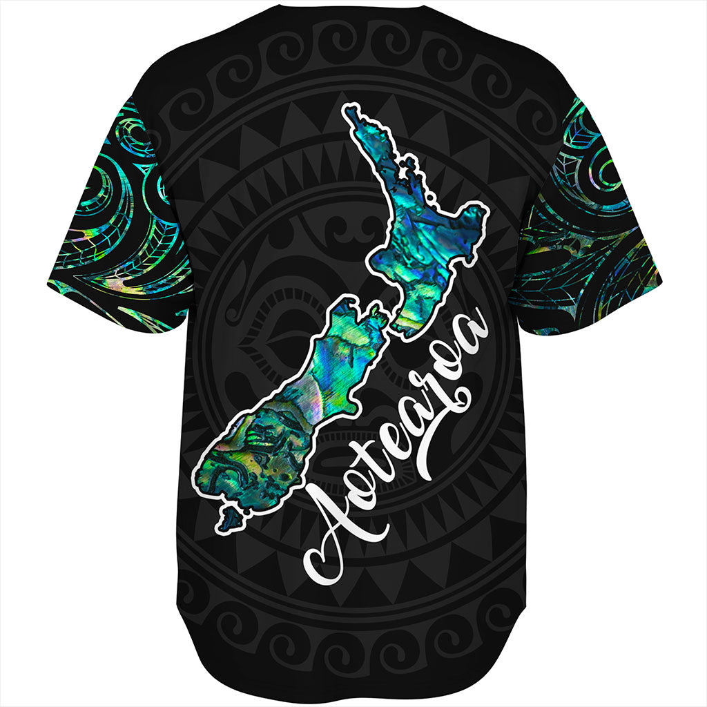 New Zealand Baseball Shirt Aotearoa Maori Tribal Map With Papua Shell