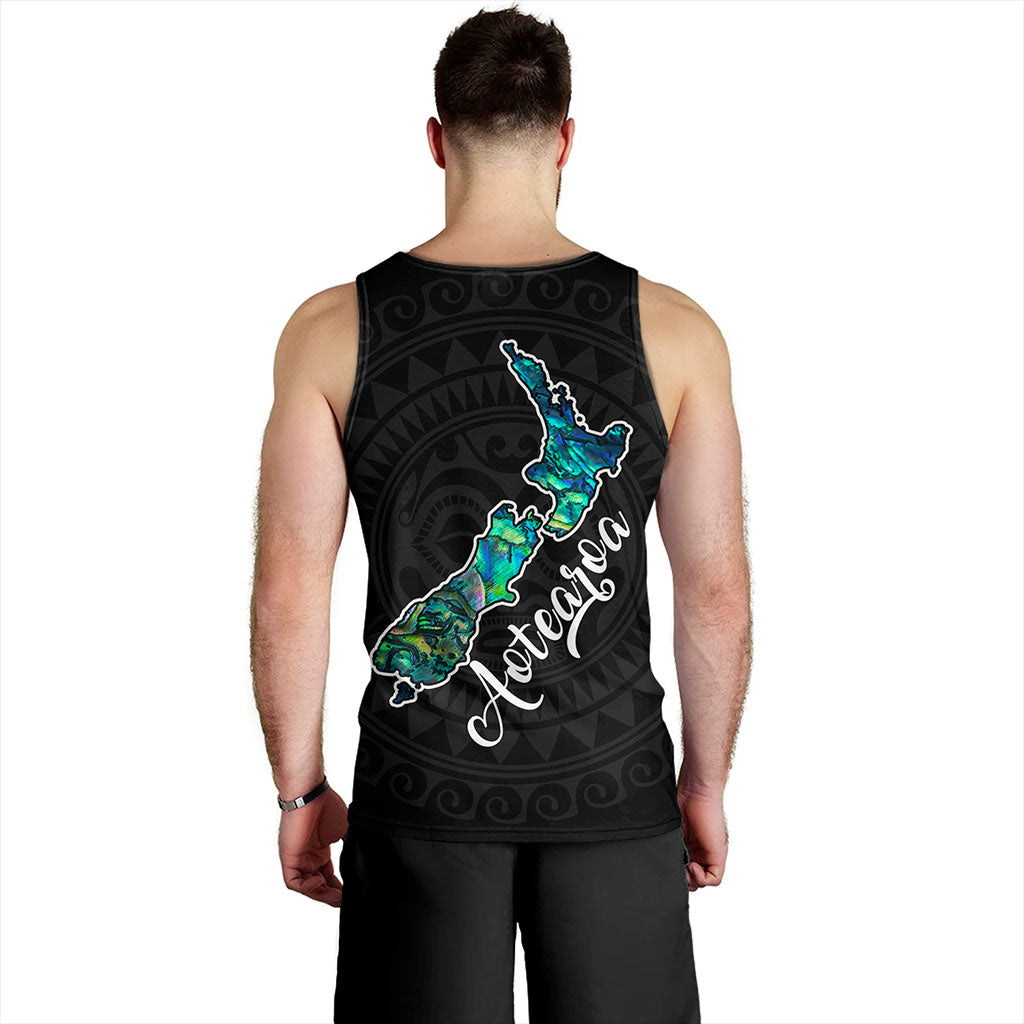 New Zealand Tank Top Aotearoa Maori Tribal Map With Papua Shell