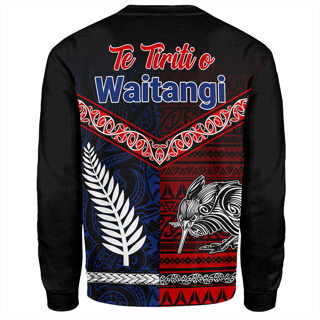New Zealand Sweatshirt Waitangi Aotearoa Tribal National Together