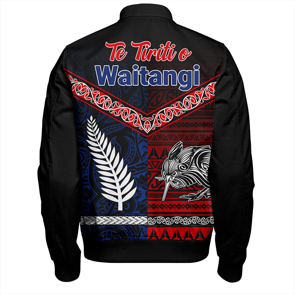 New Zealand Bomber Jacket Waitangi Aotearoa Tribal National Together