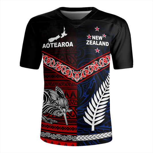 New Zealand Rugby Jersey Waitangi Aotearoa Tribal National Together