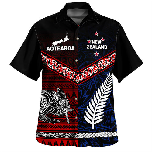 New Zealand Hawaiian Shirt Waitangi Aotearoa Tribal National Together