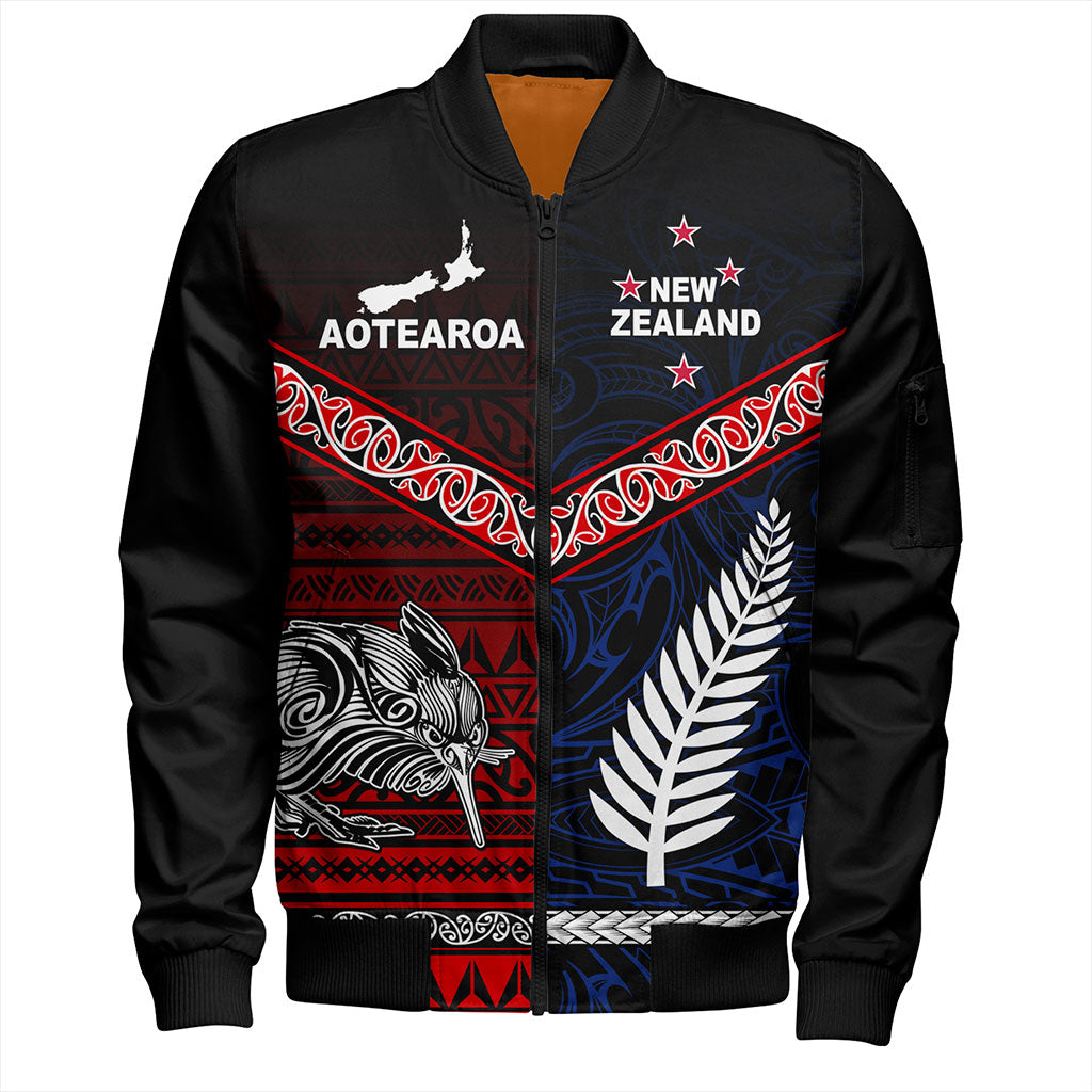 New Zealand Bomber Jacket Waitangi Aotearoa Tribal National Together