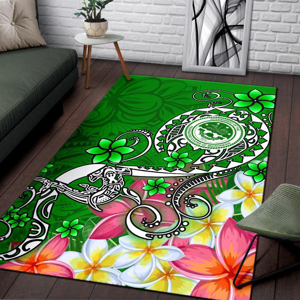 FSM Area Rug - Turtle Plumeria (Green)