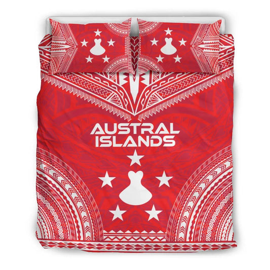 Austral Islands Flag Polynesian Chief Duvet Cover Set