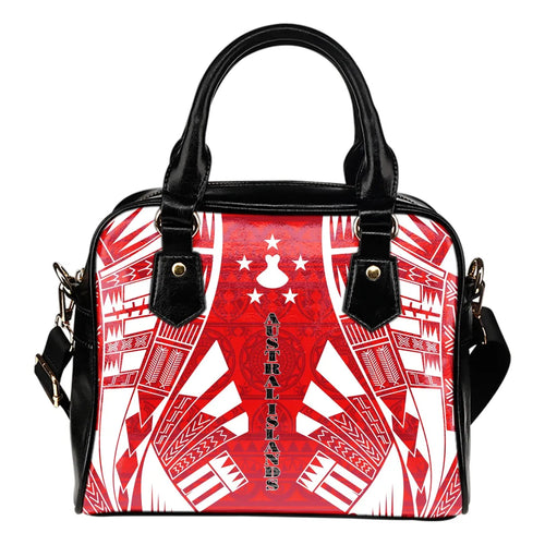 Austral Islands Shoulder Handbag - Polynesian Tattoo Flag
