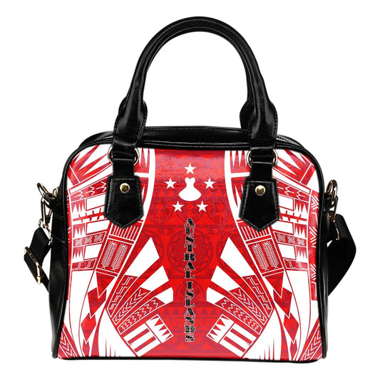 Austral Islands Shoulder Handbag - Polynesian Tattoo Flag