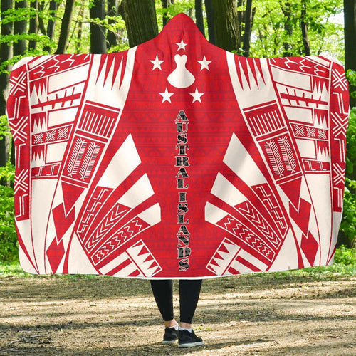 Austral Islands Hooded Blanket - Polynesian Tattoo Flag