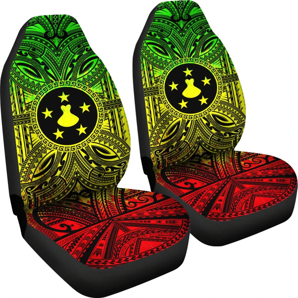 Austral Islands Car Seat Cover - Austral Islands Coat Of Arms Polynesian Reggae Style
