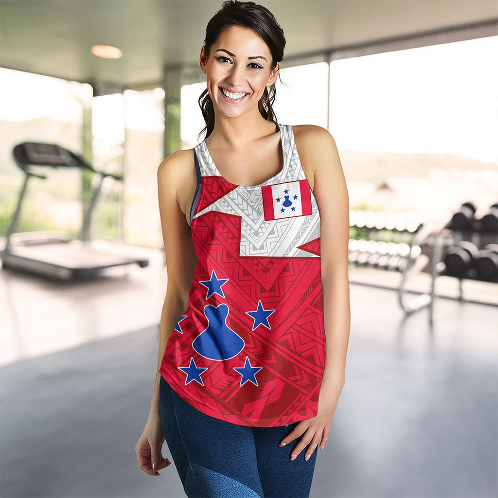 Austral Islands Women Tank Polynesian Tattoo Flag And Coat Of Arms
