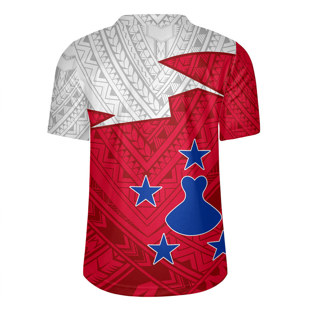 Austral Islands Rugby Jersey Polynesian Tattoo Flag And Coat Of Arms
