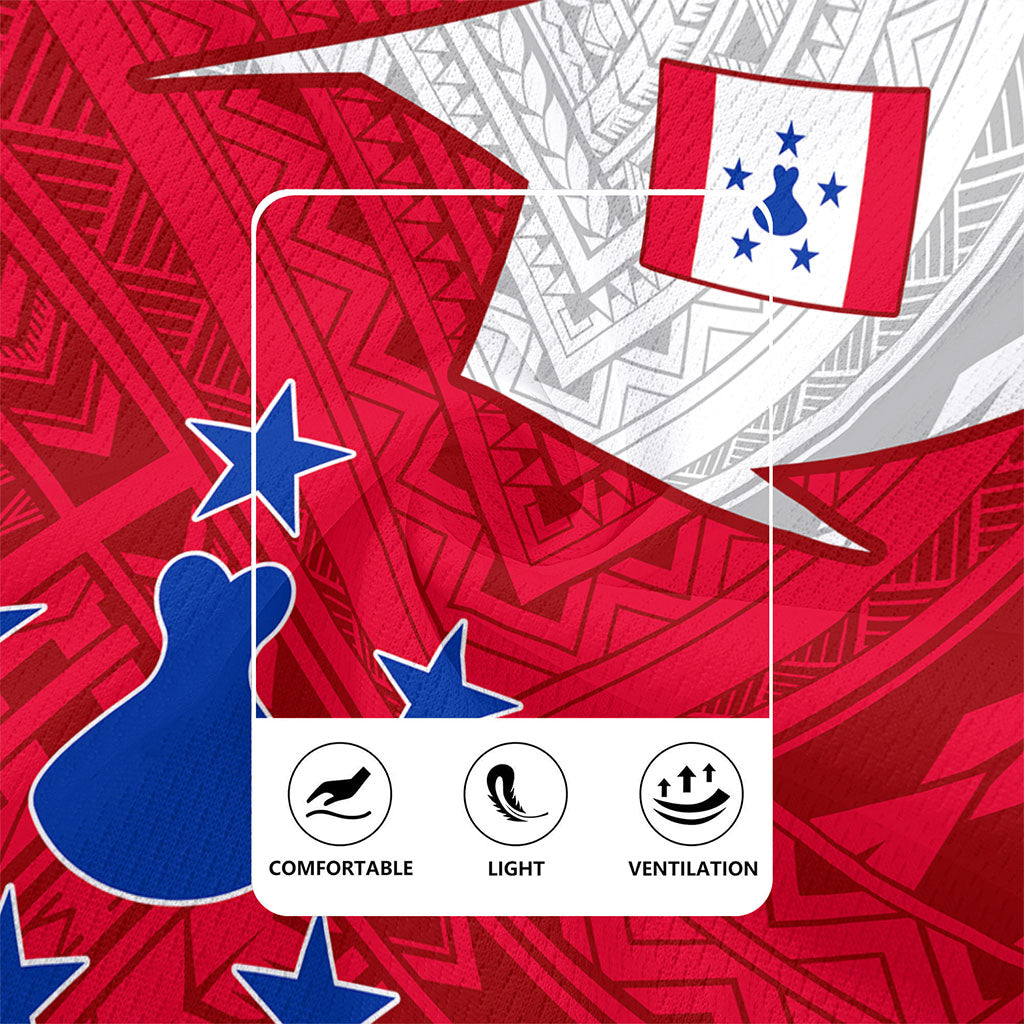 Austral Islands Rugby Jersey Polynesian Tattoo Flag And Coat Of Arms