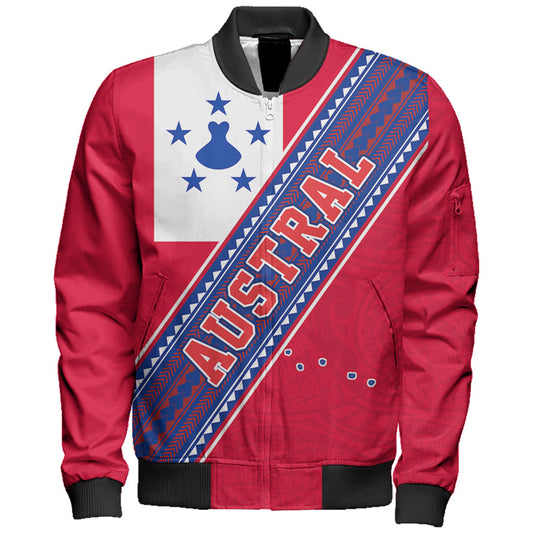 Austral Islands Bomber Jacket Flag And Coat Of Arms