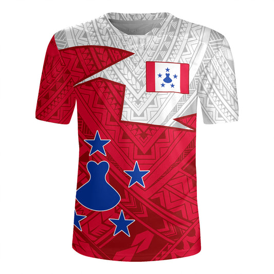 Austral Islands Rugby Jersey Polynesian Tattoo Flag And Coat Of Arms