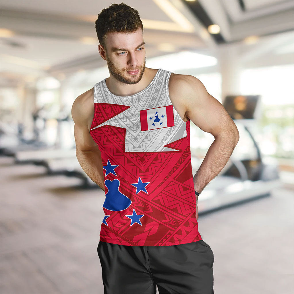 Austral Islands Tank Top Polynesian Tattoo Flag And Coat Of Arms