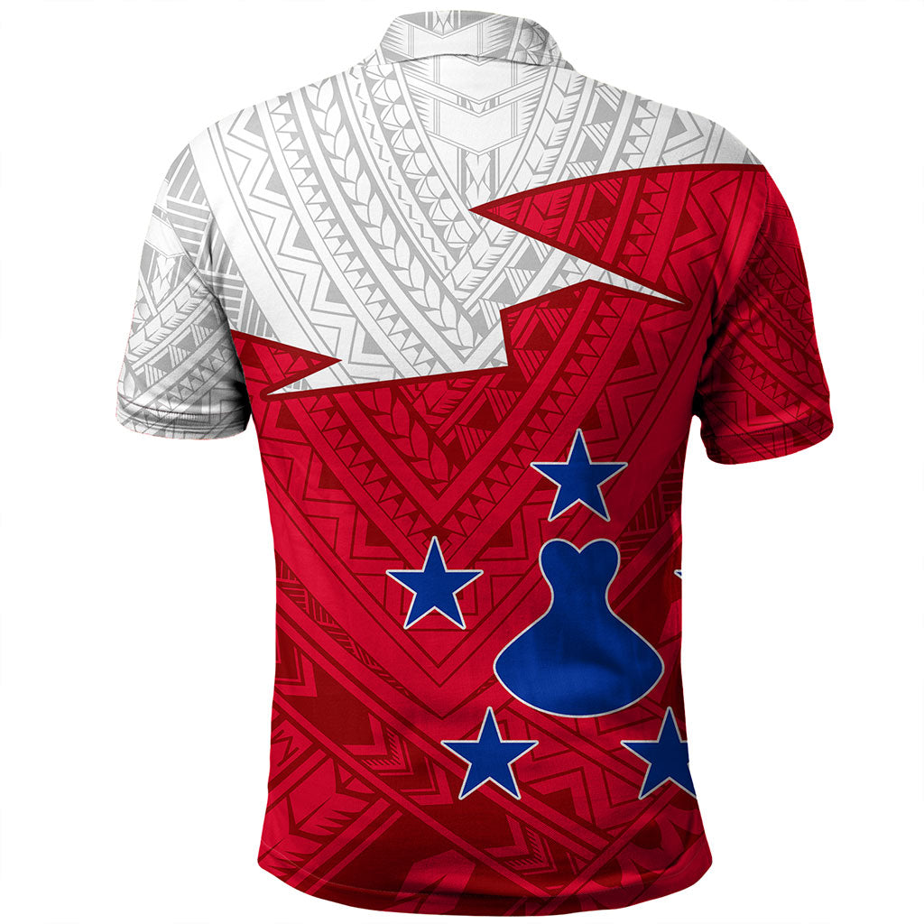 Austral Islands Polo Shirt Polynesian Tattoo Flag And Coat Of Arms