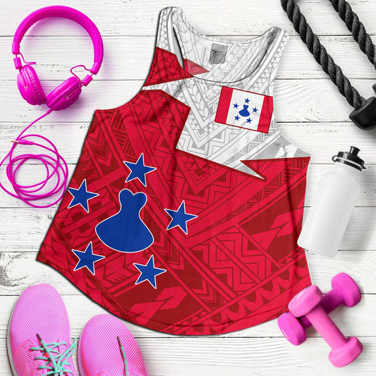 Austral Islands Women Tank Polynesian Tattoo Flag And Coat Of Arms