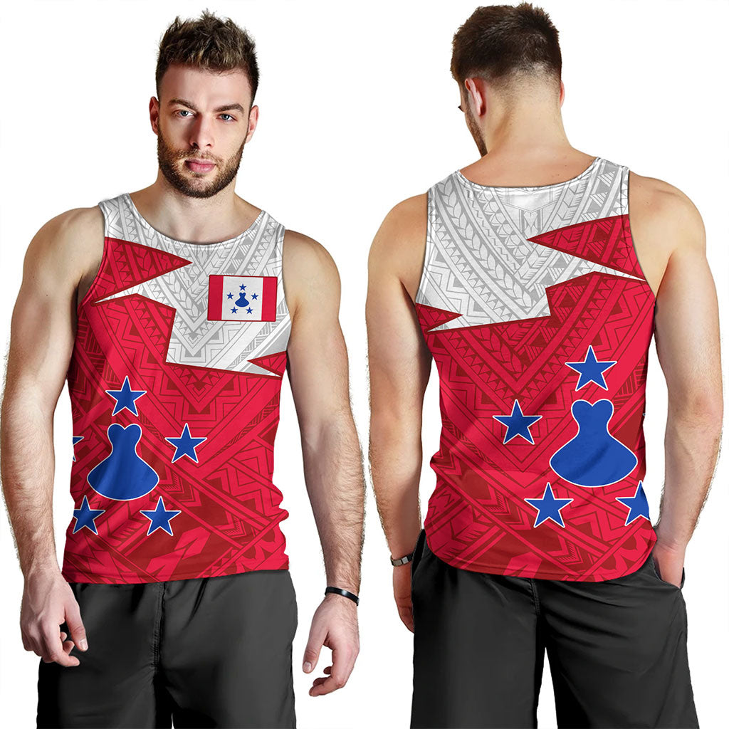 Austral Islands Tank Top Polynesian Tattoo Flag And Coat Of Arms