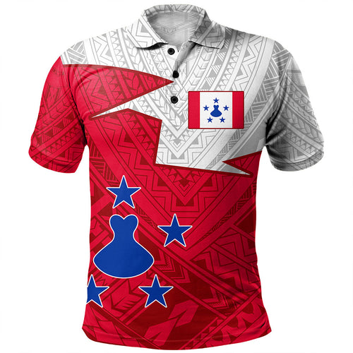 Austral Islands Polo Shirt Polynesian Tattoo Flag And Coat Of Arms
