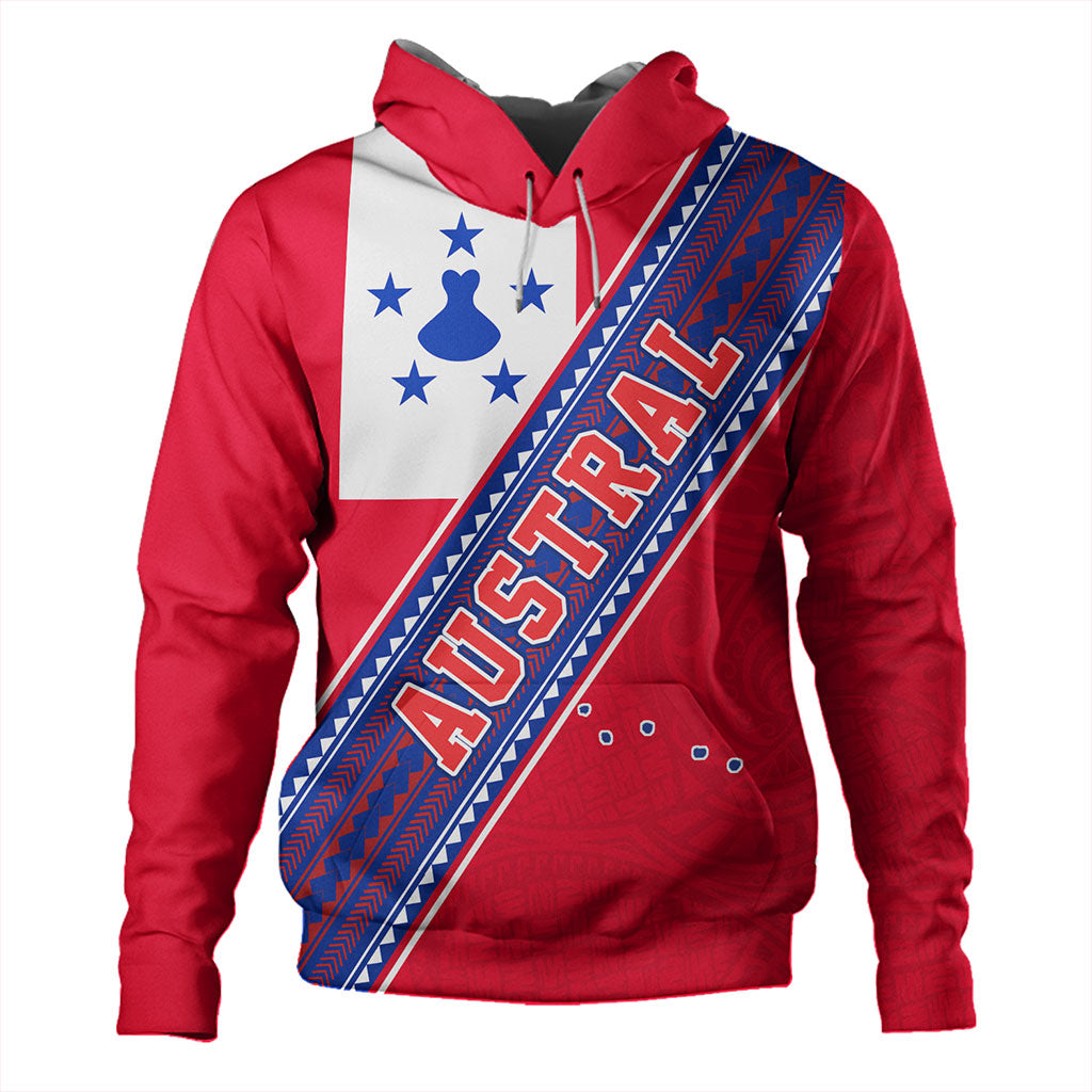 Austral Islands Hoodie Flag And Coat Of Arms