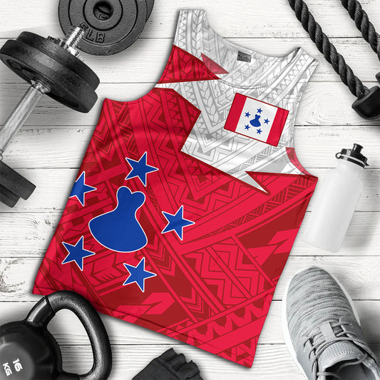 Austral Islands Tank Top Polynesian Tattoo Flag And Coat Of Arms