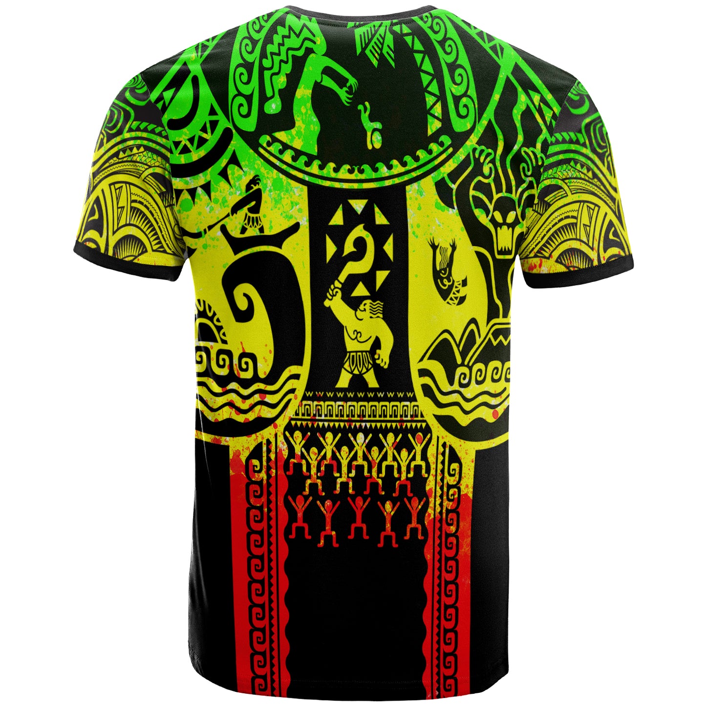 Hawaii Custom Personalised T-Shirt - Coat of Arm Hawaii & Polynesian Patterns Maui Tattoo