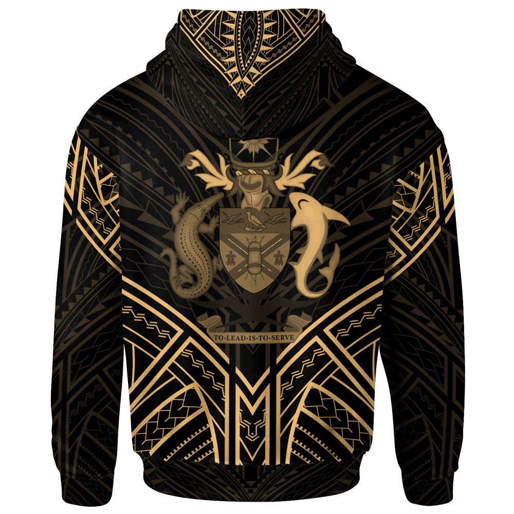 Solomon Islands Hoodie - Solomon Islands Seal Gold Tribal Patterns