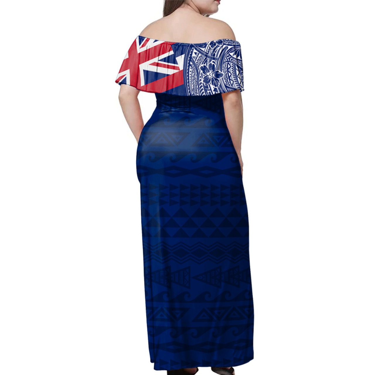 Hawaii Combo Dress And Shirt Polynesian Flag With Coat Of Arms