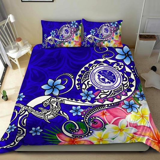 FSM Bedding Set - Turtle Plumeria (Blue)