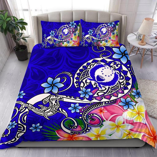 Pohnpei Bedding Set - Turtle Plumeria (Blue)