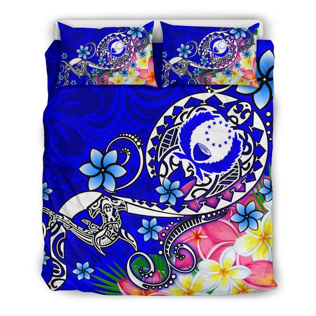 Pohnpei Bedding Set - Turtle Plumeria (Blue)