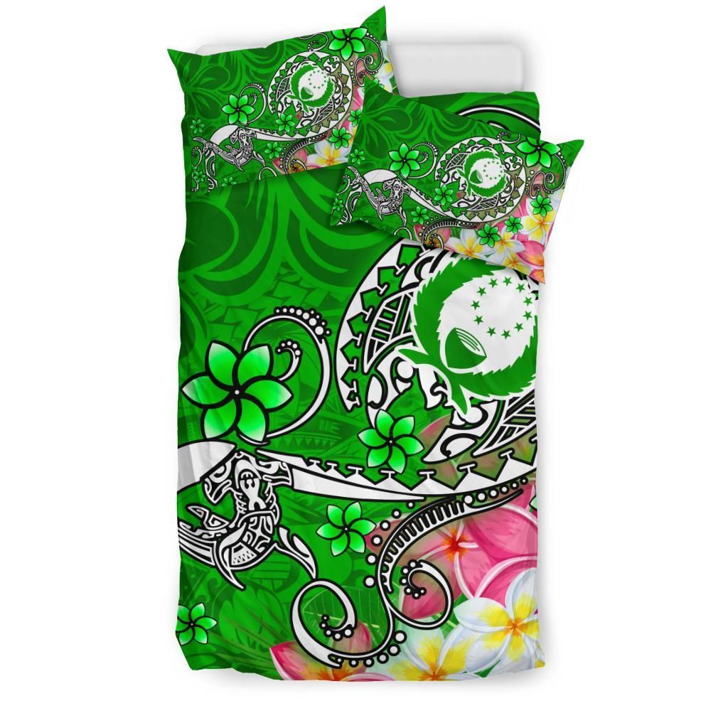 Pohnpei Bedding Set - Turtle Plumeria (Green)