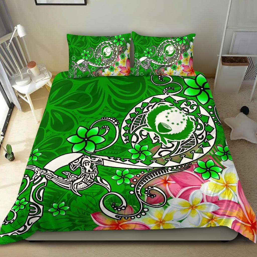 Pohnpei Bedding Set - Turtle Plumeria (Green)