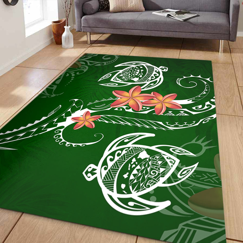 Hawaii Area Rug Polynesian Turtle Map Hawaii Plumeria