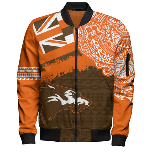 Hawaii Bomber Jacket Pac-5 Atheletics Polynesian Crest Style