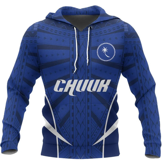 Chuuk Active Special Hoodie - Chuuk Flag Polynesian Tattoo