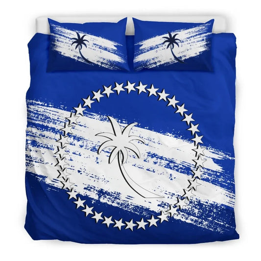 Chuuk Duvet Cover Set - Chuuk Flag Premium (Duvet Covers)