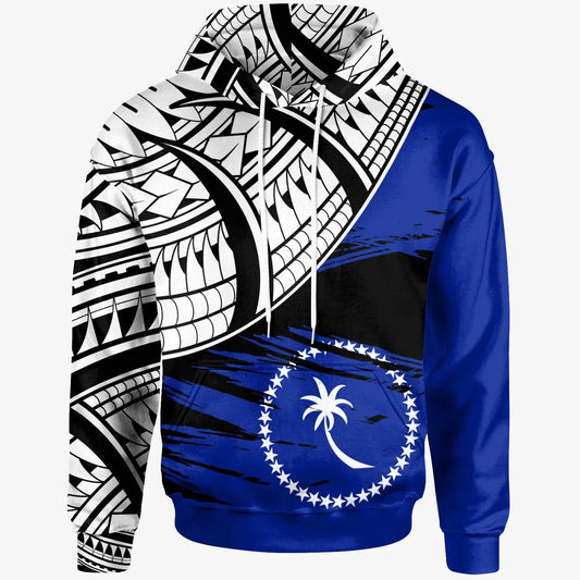 Chuuk - Custom Personalised Hoodie - Chuuk Flag Style With Claw Pattern