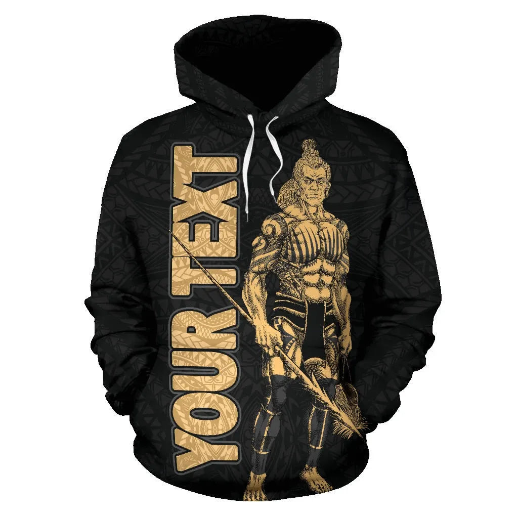 Chuuk Custom Personalised Hoodie - Micronesia Chuukese Warrior Gold