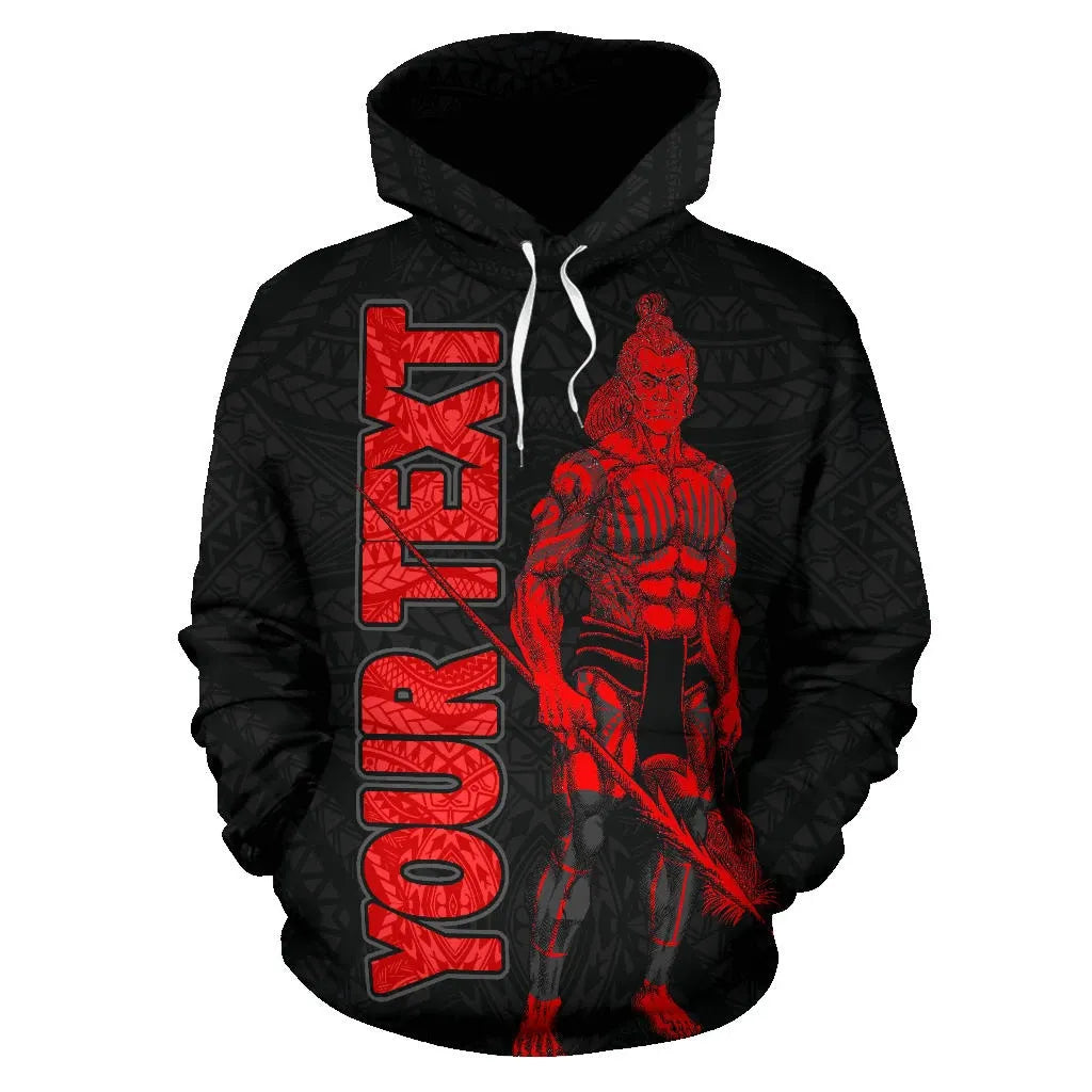 Chuuk Custom Personalised Hoodie - Micronesia Chuukese Warrior Red