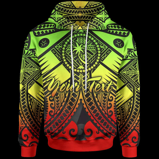 Chuuk Custom Personalised Hoodie  - Reggae Seal with Polynesian Tattoo