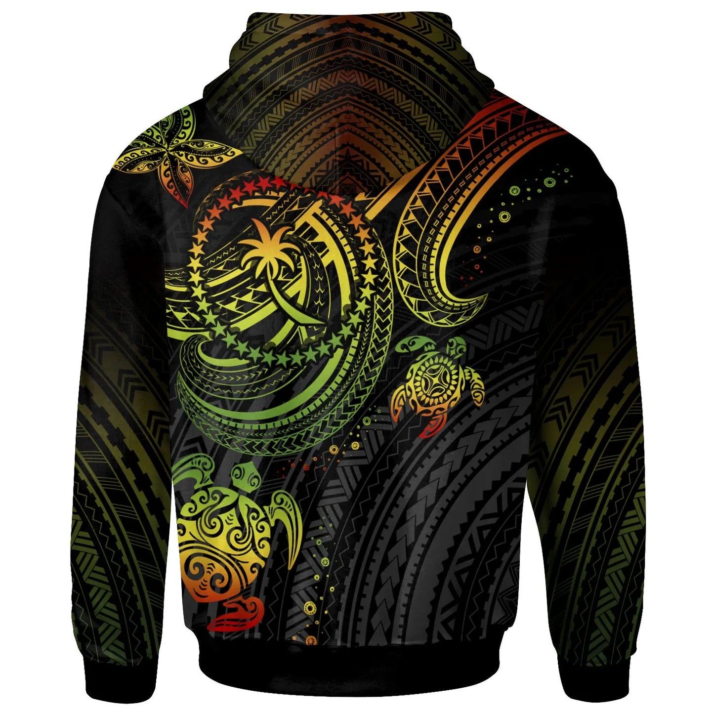 Chuuk Custom Personalised Hoodie - Reggae Turtle
