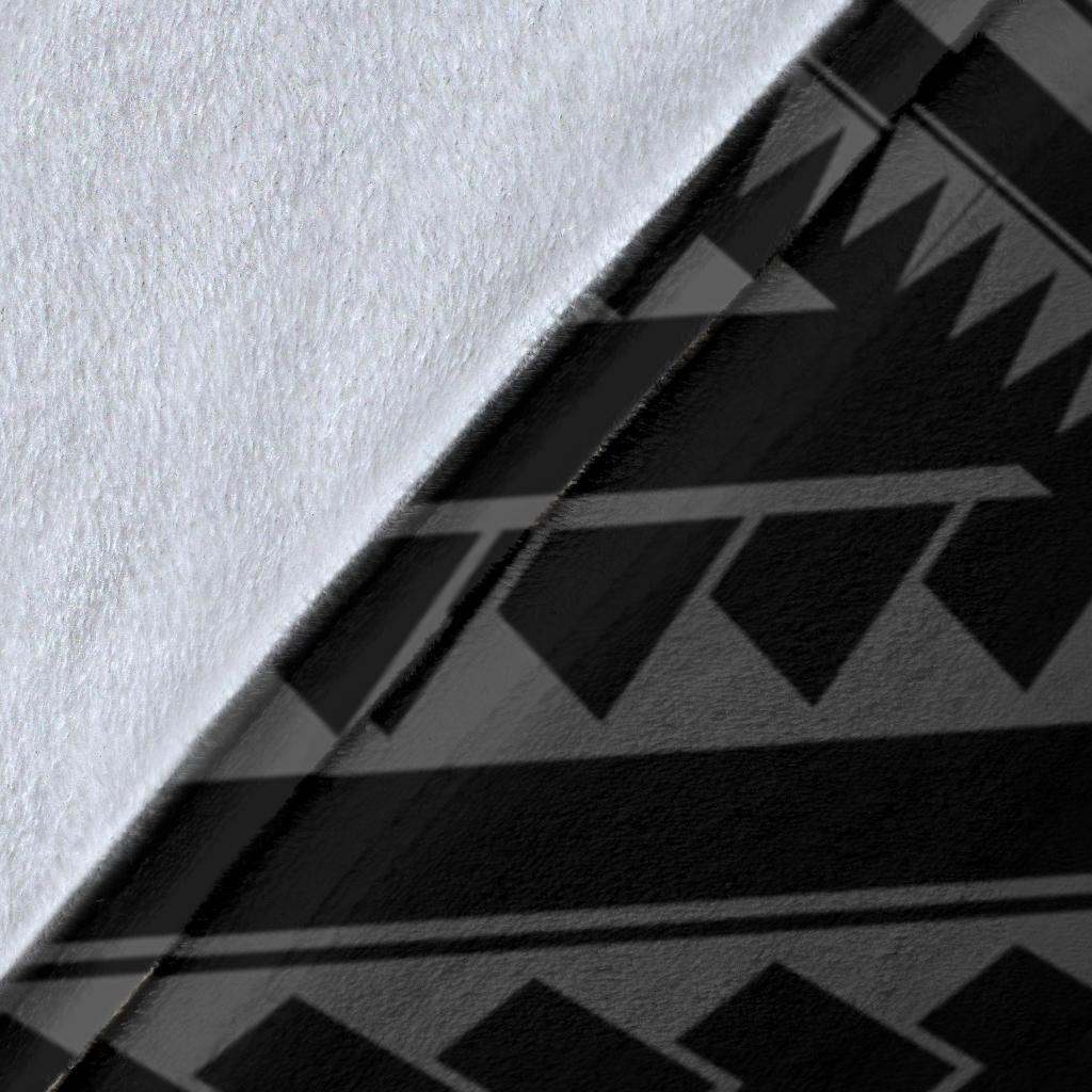 Chuuk Custom Personalised Premium Blanket - Chuuk Seal With Polynesian Tattoo Style (Black)