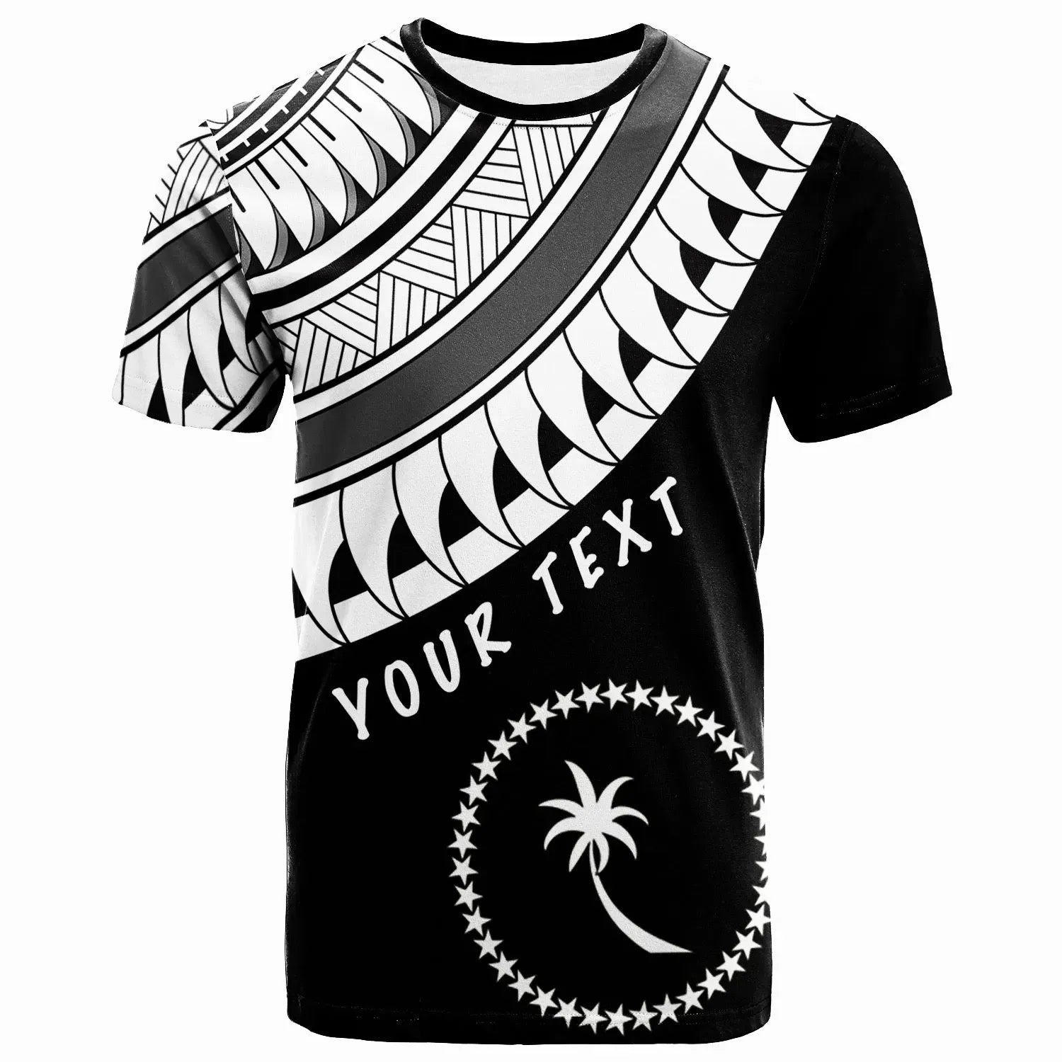 Chuuk Custom Personalised T-Shirt - Ginger Lei White Pattern