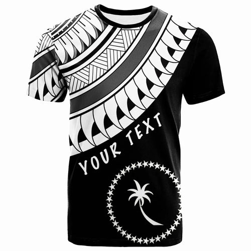 Chuuk Custom Personalised T-Shirt - Ginger Lei White Pattern