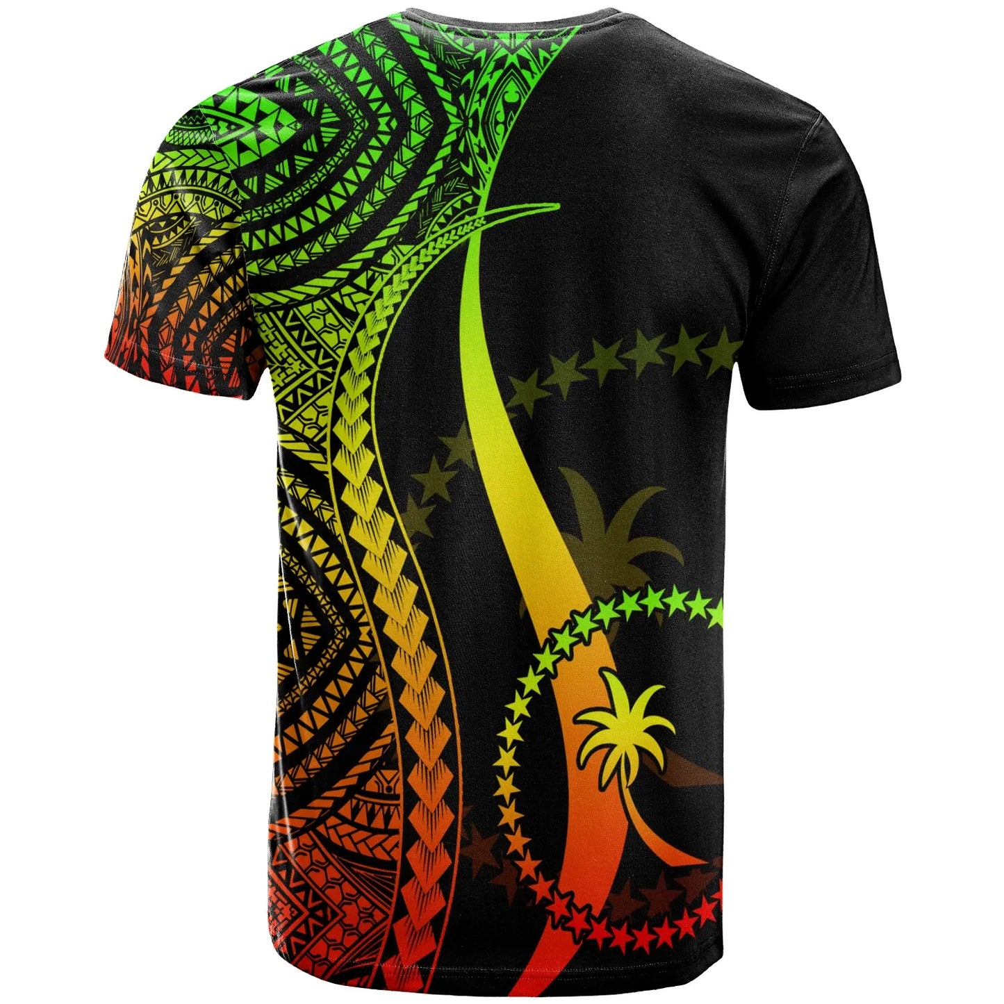 Chuuk Custom Personalised T-Shirt Reggae - Micronesian Tentacle Tribal Pattern
