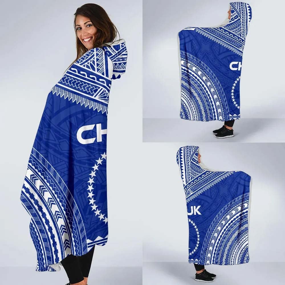Chuuk Flag Polynesian Chief Hooded Blanket