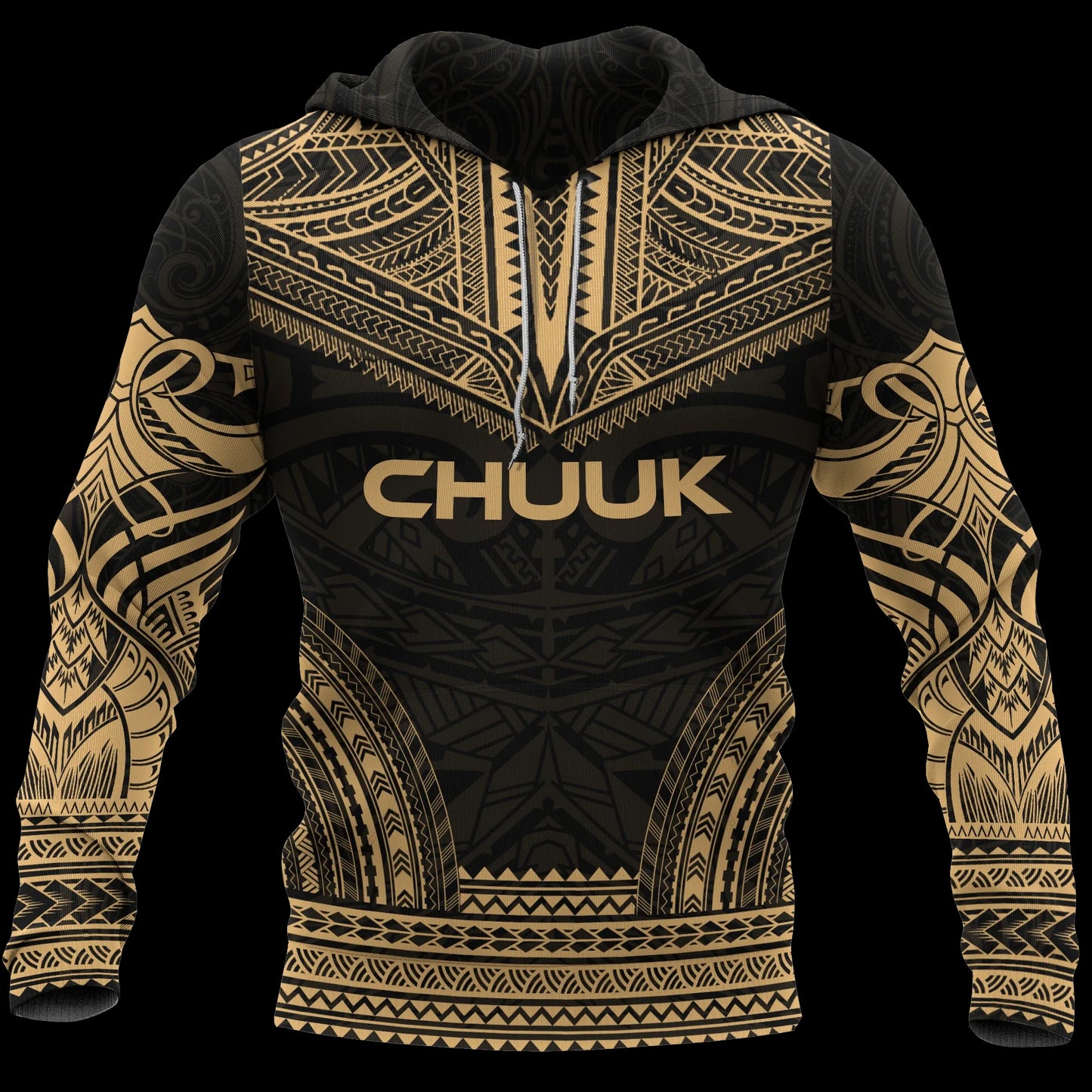 Chuuk Flag Polynesian Chief Hoodie - Gold Version